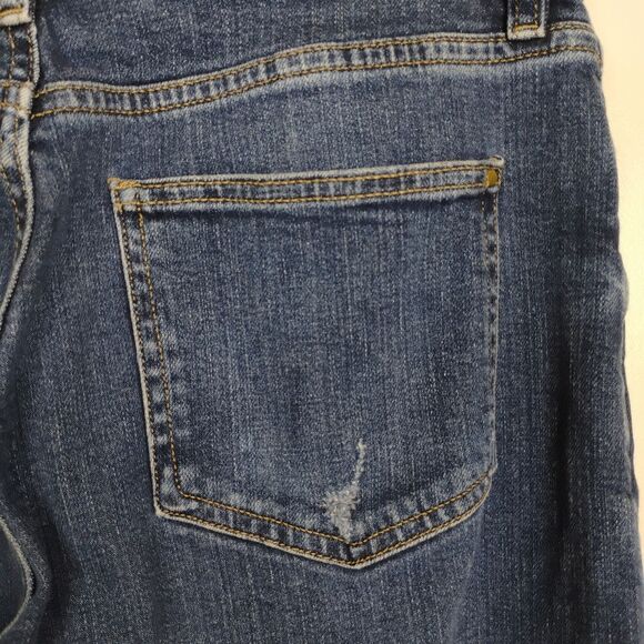Marks & Spencer Distressed Cropped Jeans Boyfriend size 12 short UK size - Picture 15 of 16